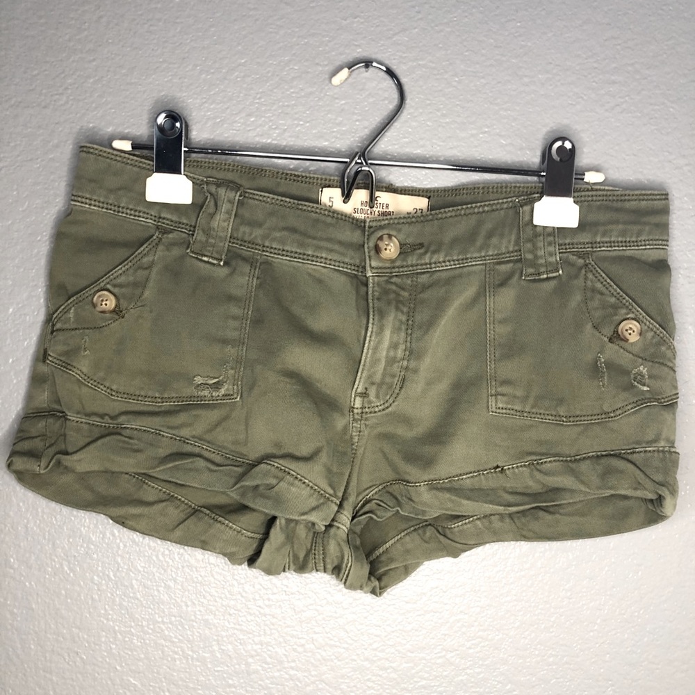 Olive Green Short Shorts